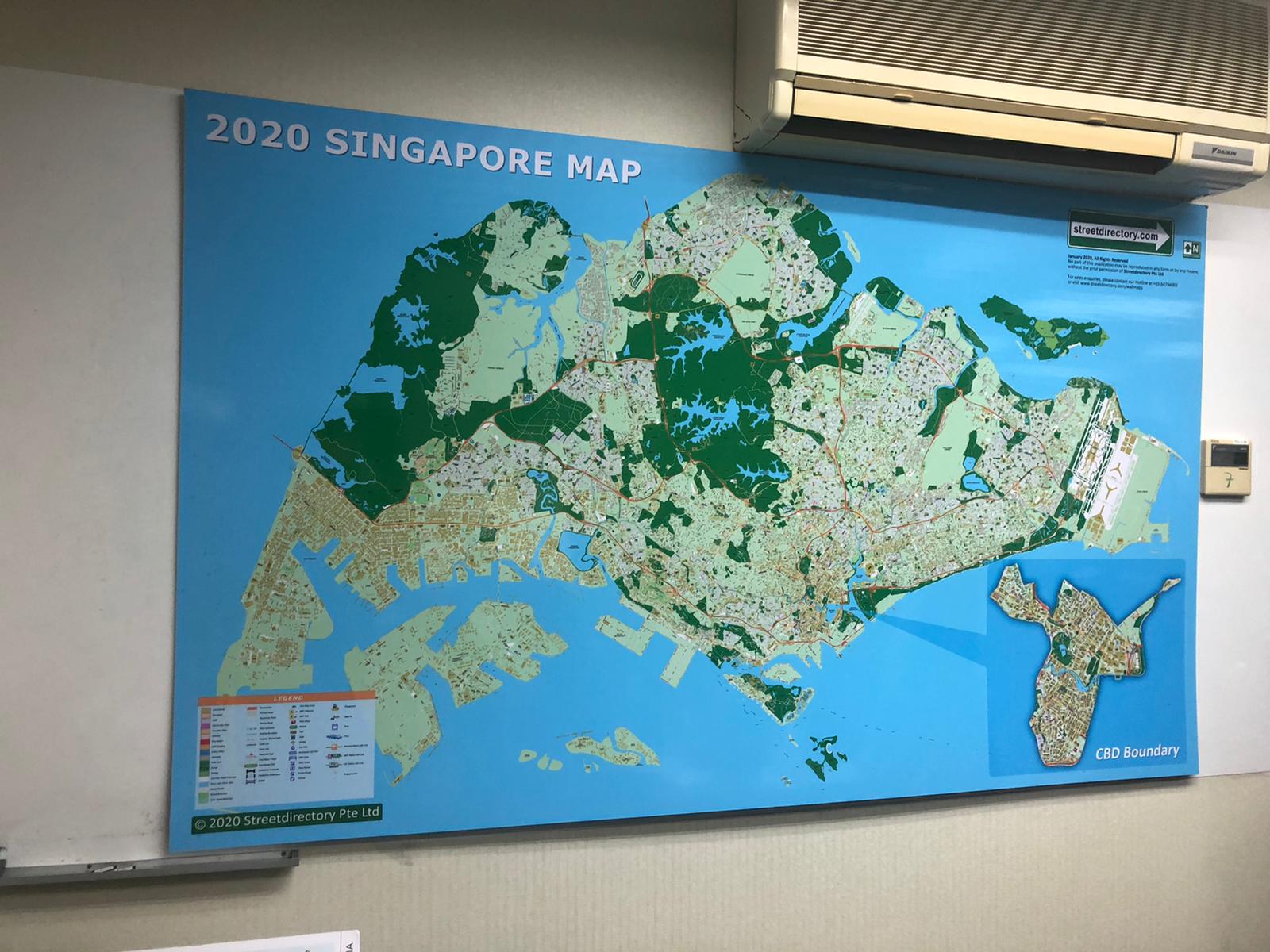 SG Wall Maps Wallmap SIngapore