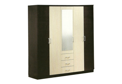 5-Dr Open Wardrobe with Mirror & Drawers